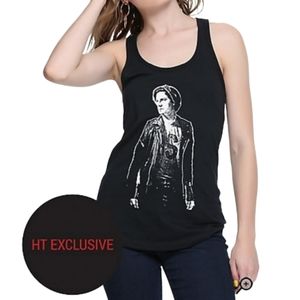 RIVERDALE Jughead Cole Sprouse Black Graphic Racerback Sleeveless Tank Top XS